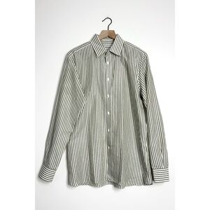 GIEVES & HAWKES Cotton Linen Striped Shirt